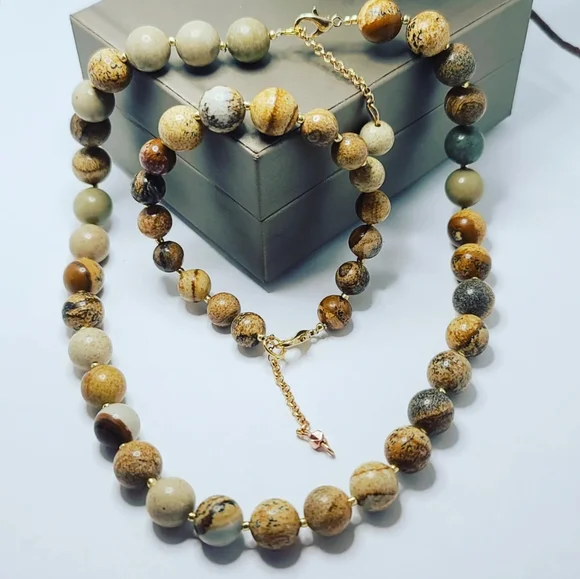 Picture Jasper necklace - Picture 3 of 4